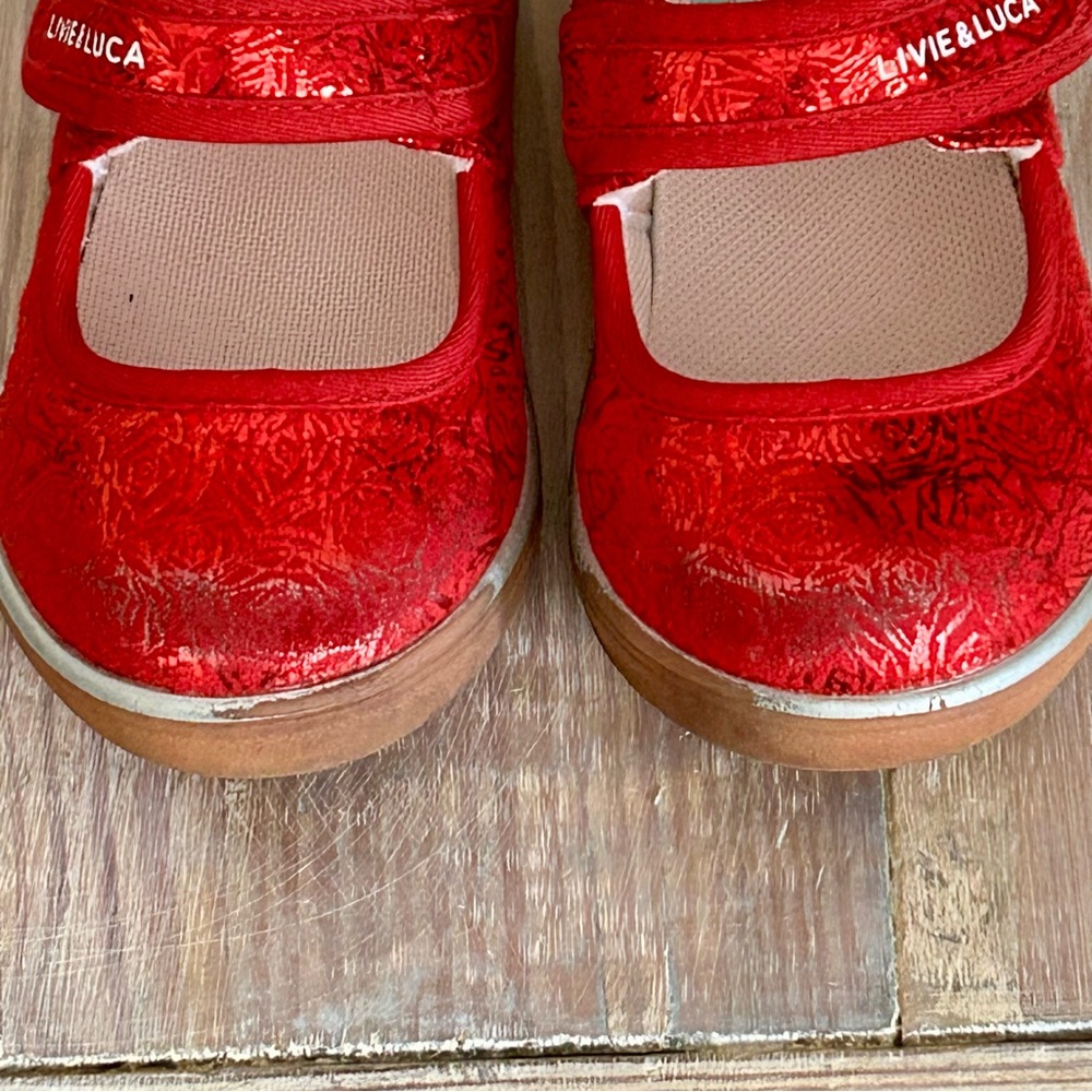 Livie & Luca Red Sparkle Mary Jane Shoes✨ - Picture 4 of 10